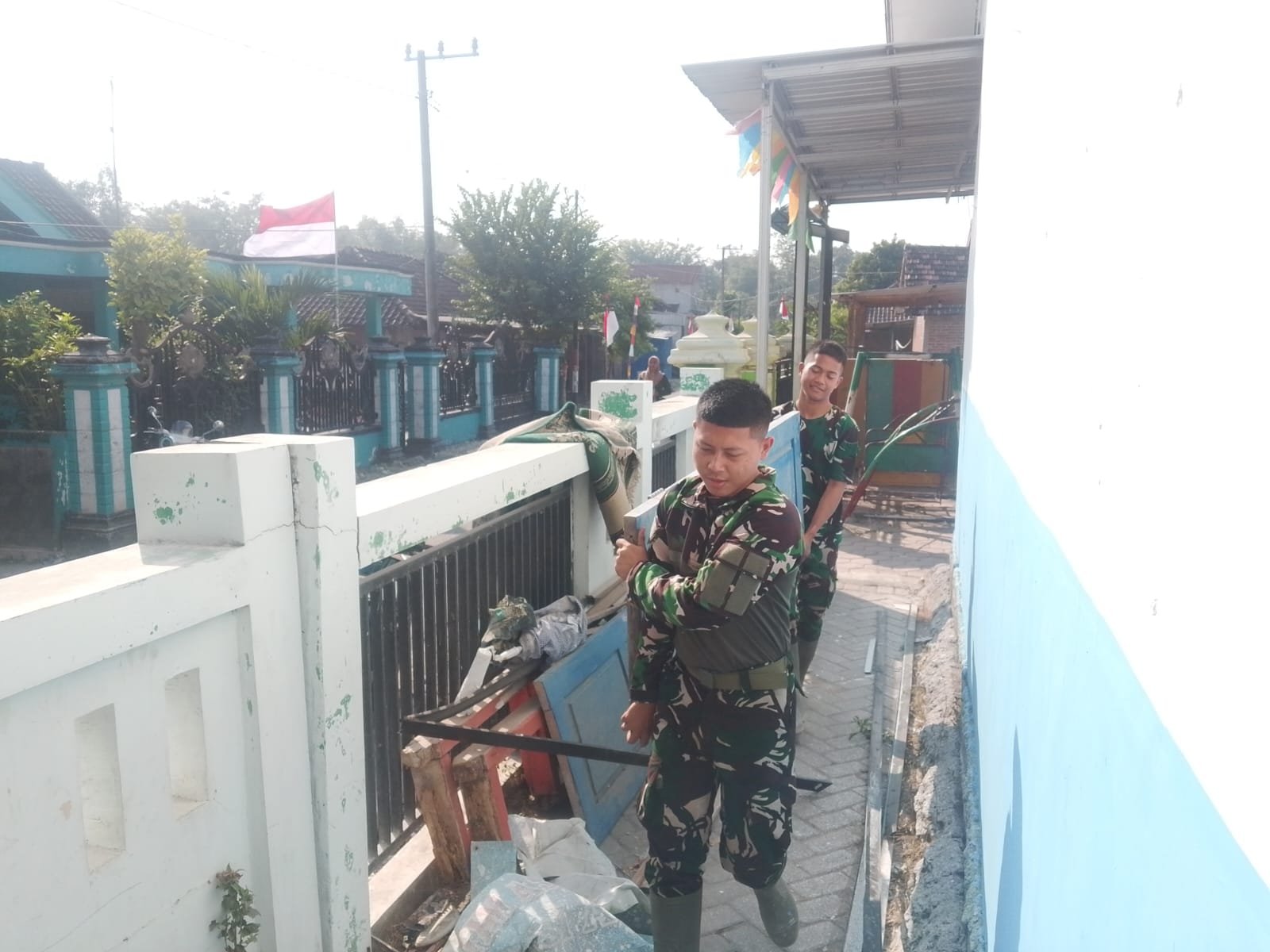 Persiapan Material Dimulai, Satgas TMMD Kodim 0813/Bojonegoro Kebut Rehabilitasi SDN Kesongo 1