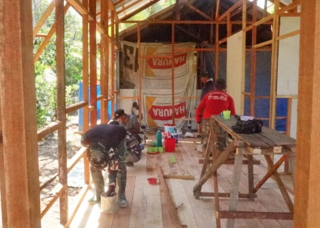 Satgas TMMD dan Masyarakat Bersatu, Bangun Rumah untuk Masa Depan Lebih Baik
