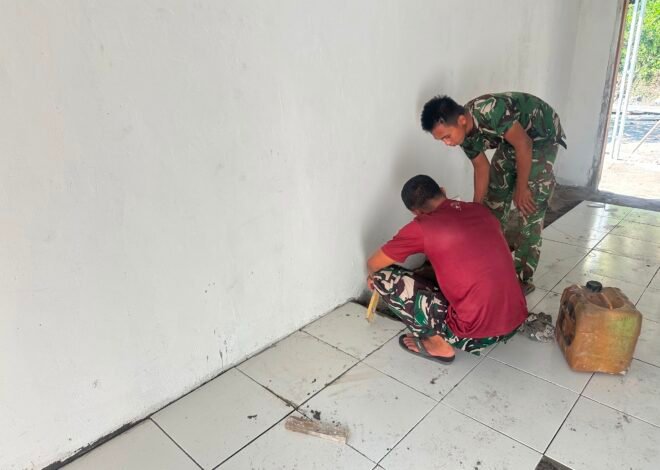 Tinggal Menghitung Hari, Satgas TMMD ke-129 Kodim 0413/Bangka Kebut Finishing Rumah Ibu Rodiah