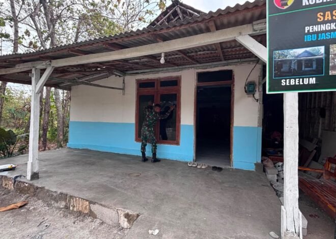 Gotong Royong Satgas TMMD Warnai Pembersihan RTLH Ibu Jasmiati di Akhir Pekerjaan