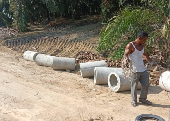 Satgas TMMD Ke-129 Kodim 0413/Bangka Kebut Pengerjaan Pemasangan Gorong-Gorong di Jalan Desa Deniang–Penyamun