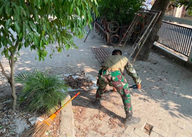 Satgas TMMD ke-129 Kodim 0813/Bojonegoro Benahi SDN Kesongo 1, Dukung Kenyamanan Belajar Siswa