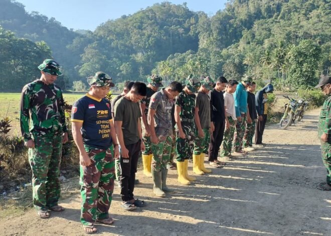 Personel TMMD Ke-129 Kodim 1407/Bone Melaksanakan Apel Pagi Sebelum Pekerjaan Dimulai