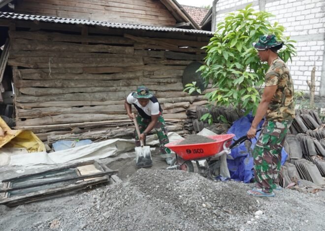 Tak Gentar Medan Terjal, Satgas TMMD 129 Kodim 0812/Lamongan Pacu ‘Arko’ Dorong Harapan Warga