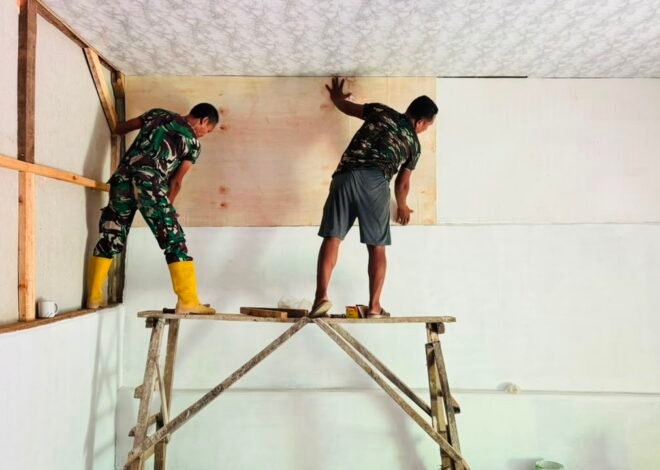 RTLH Bapak Siswanto Masuki Tahap Penyelesaian, Satgas TMMD Fokus Perapian Interior Rumah