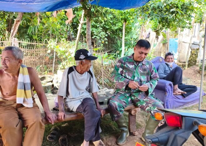 Menjelang HUT RI ke-81 dan Penutupan TMMD, Satgas Kodim 0412/Lampung Utara Pererat Silaturahmi dengan Warga.