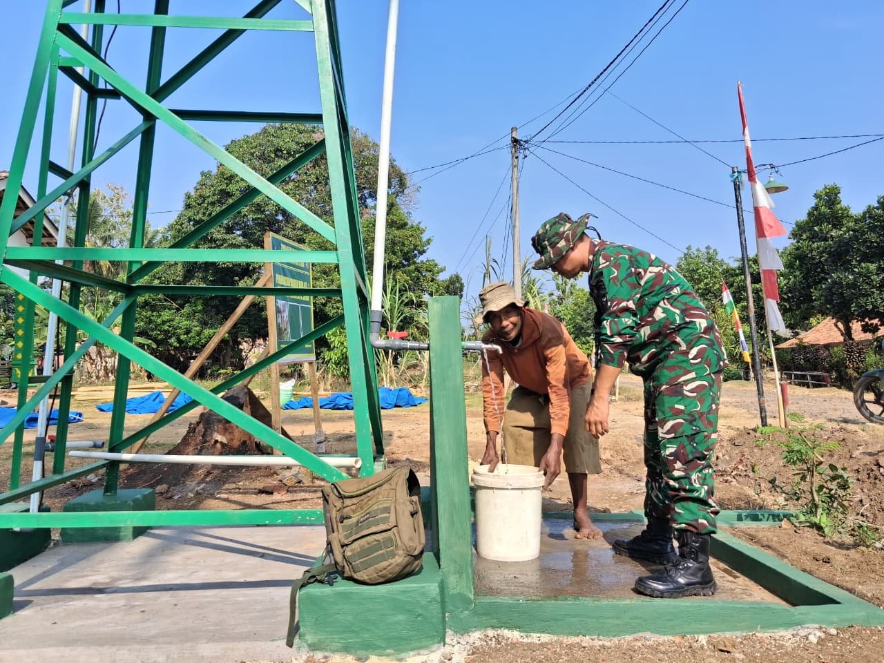 Air Mengering Saat Kemarau, Sumur Bor TMMD Jadi Penyelamat Warga dan Mulai Dimanfaatkan