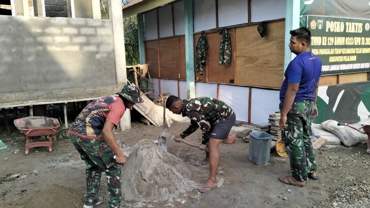 TMMD ke-129: Proyek MCK di Dusun 1 Capai 87%