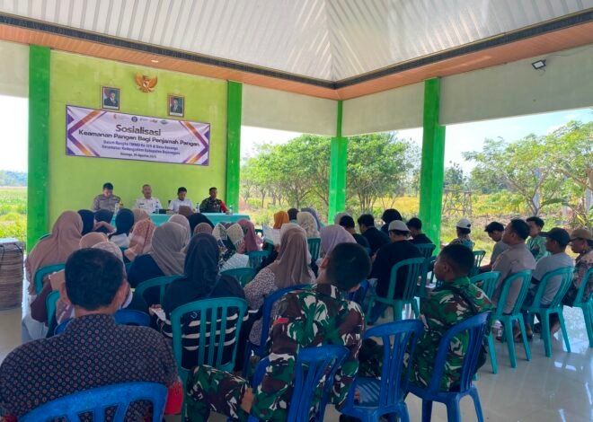 TMMD Ke-129 Kodim 0813/Bojonegoro Gelar Sosialisasi Keamanan Pangan bagi Penjamah Pangan di Desa Kesongo