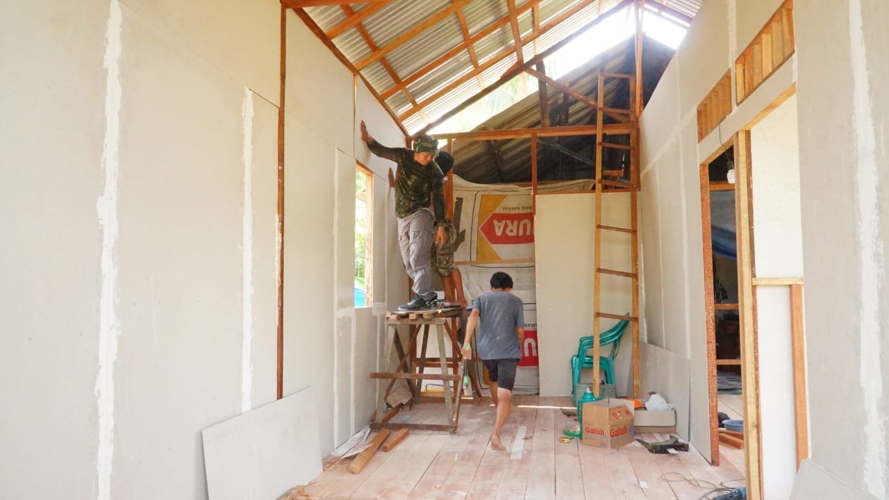 Satgas TMMD dan Warga Bersatu, Rumah Layak Huni Kian Nyata