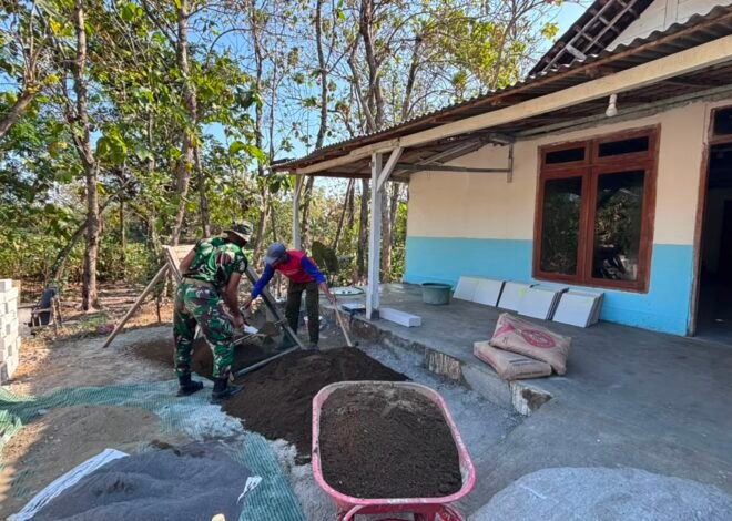 Gotong Royong Satgas TMMD Warnai Persiapan RTLH Ibu Jasmiati di RT 09/RW 03