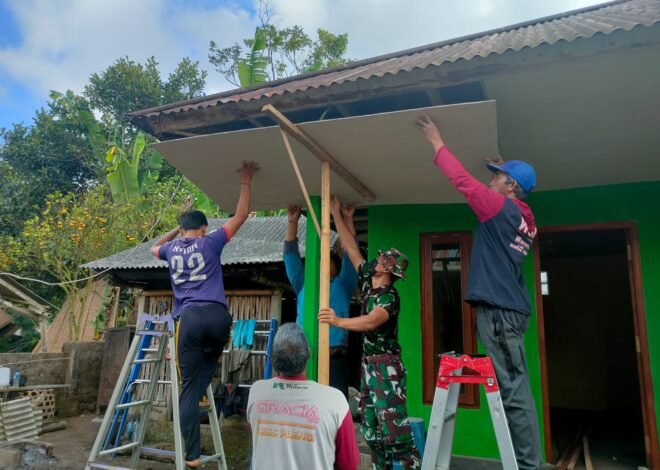 Tingkatkan Kenyamanan Hunian, Satgas TMMD Ke-129 Sempurnakan Rehab Rumah Wayan Pasta