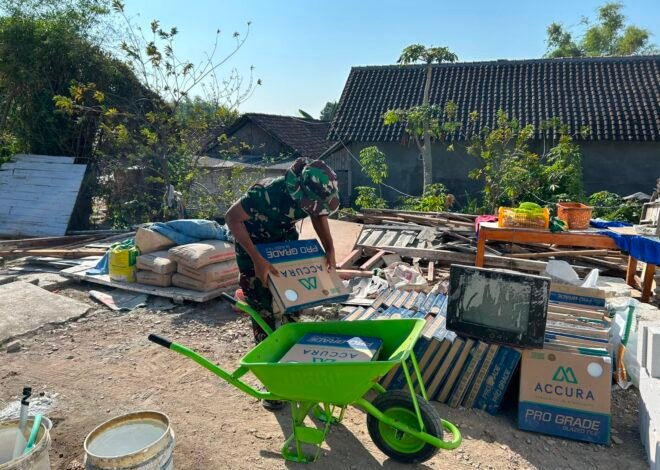 Satgas TMMD Kodim 0813/Bojonegoro Siapkan Material Pembangunan RTLH Bapak Koko Margono