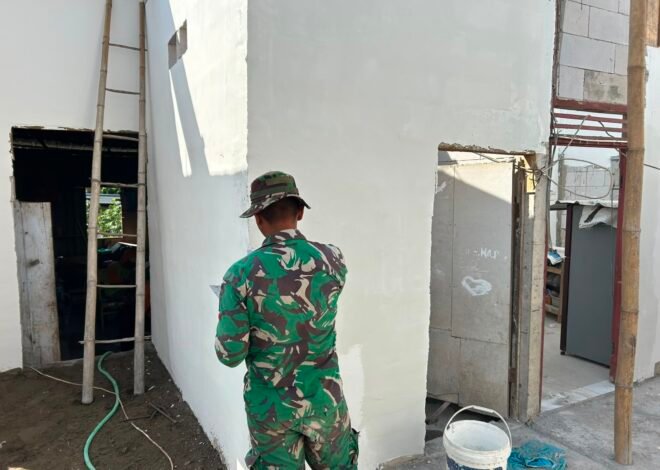 Gotong Royong Satgas TMMD Warnai Persiapan Material RTLH Bapak Koko Margono
