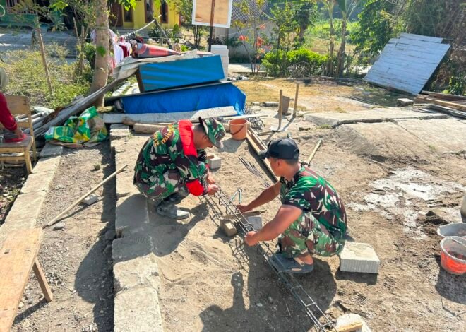 Persiapan Material Jadi Langkah Awal Satgas TMMD Bangun RTLH Bapak Koko Margono