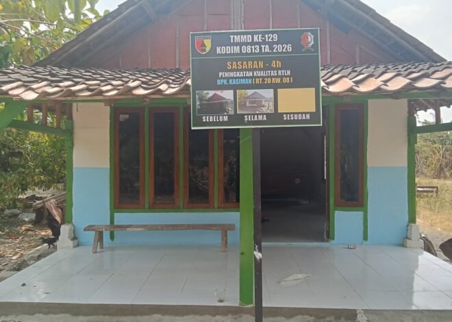 Satgas TMMD Kodim 0813/Bojonegoro Maksimalkan Pembangunan RTLH Bapak Kasiman dari Persiapan Material