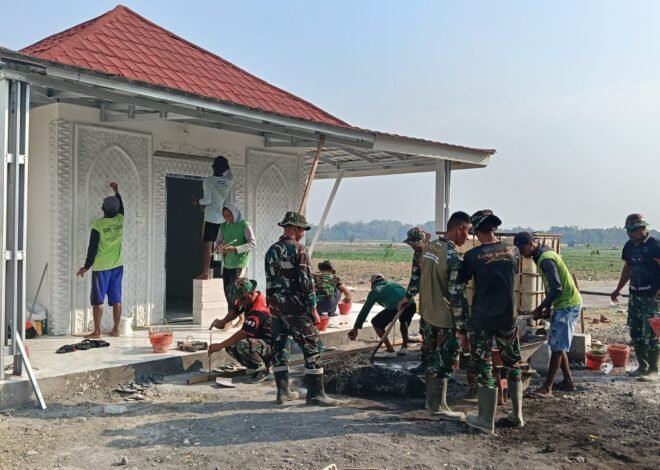 Sinergi Satgas TMMD dan Warga Jadi Kunci Pembangunan Musala dan MCK di Kesong