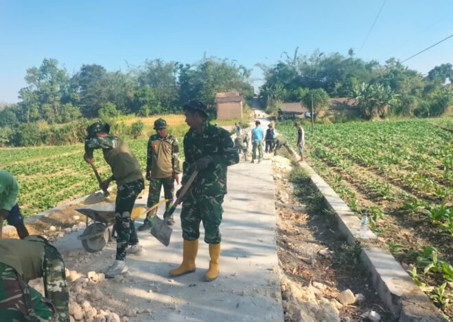 Gotong Royong Satgas TMMD Percepat Penimbunan Jalan Sasaran TMMD Ke-129