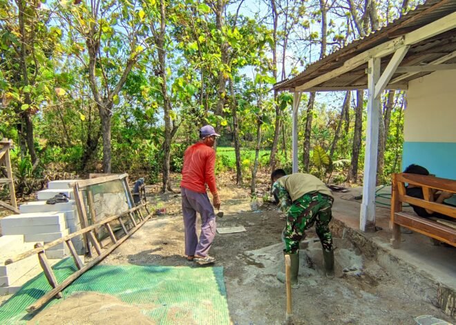 Gotong Royong Satgas TMMD Percepat Penyelesaian RTLH Ibu Jasmiati