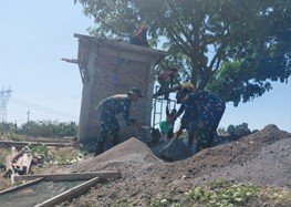 TMMD 129 Bojonegoro Sediakan Fasilitas Air Bersih Warga Bekatul Kesongo