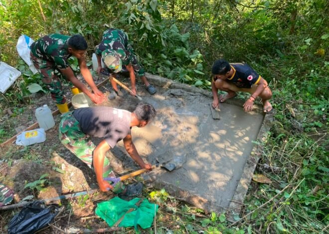 Satgas TMMD Ke-129 Kodim 1407/Bone Bangun Dudukan Tandon Air di Dusun Pattuku