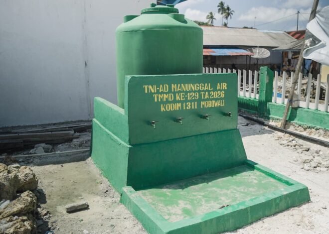Program Manunggal Air Bersih TMMD Ke-129 di Desa Umbele Lama Rampung 100 Persen