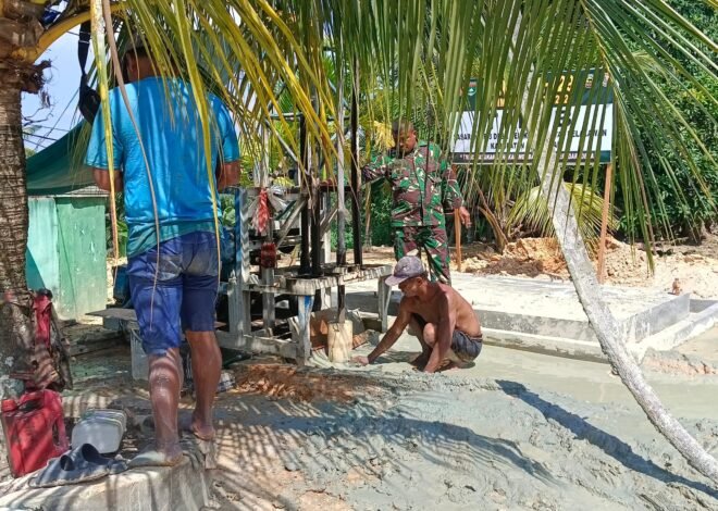 Pengeboran Sumur di TMMD ke-129 Kodim 0313/KPR Sukses Tembus 42 Meter di Desa Delik