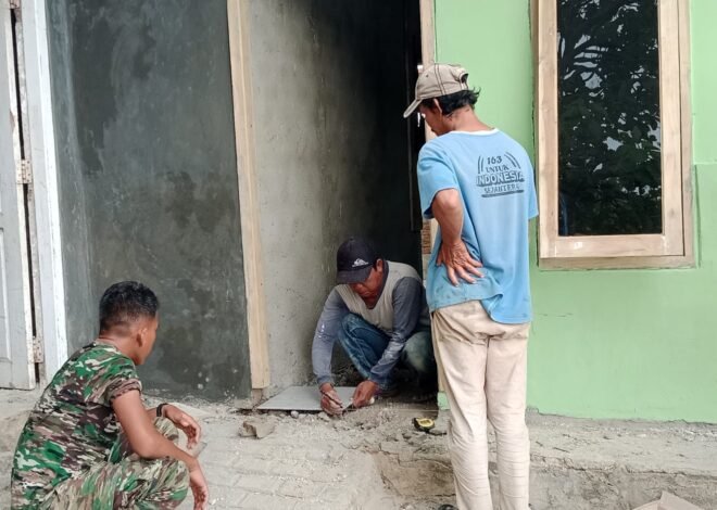 Material Terus Berdatangan, Rumah Ibu Nur Hayati Mulai Dibangun Lewat TMMD Ke-129