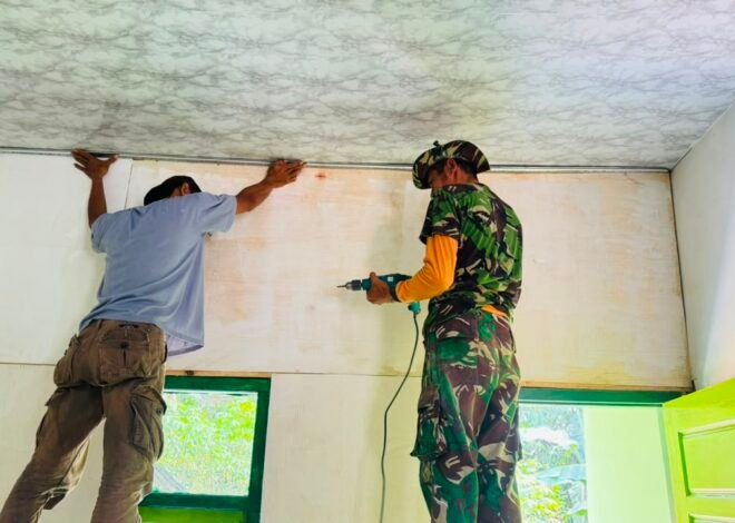 Rumah Bapak Siswanto Makin Nyaman, Satgas TMMD Perkuat Sentuhan Akhir Pembangunan