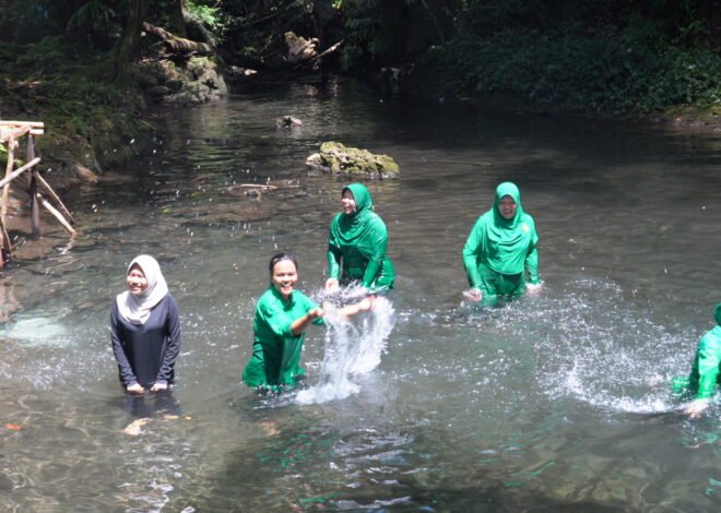 Keindahan Air Terjun Kampung Sesor Dirasakan Persit Usai Perbaikan Jembatan