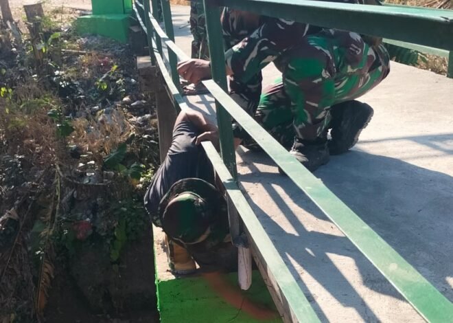 Menyambung Asa di Atas Sungai: Satgas TMMD 129 Bojonegoro dan Warga Wujudkan Jembatan Brang Etan