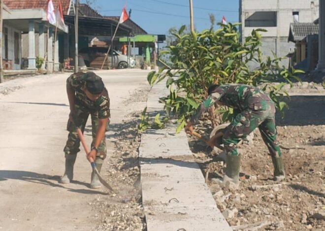 Merajut Asa di Dusun Krebet: Satgas TMMD 129 Bojonegoro dan Warga Kompak Perkuat Drainase