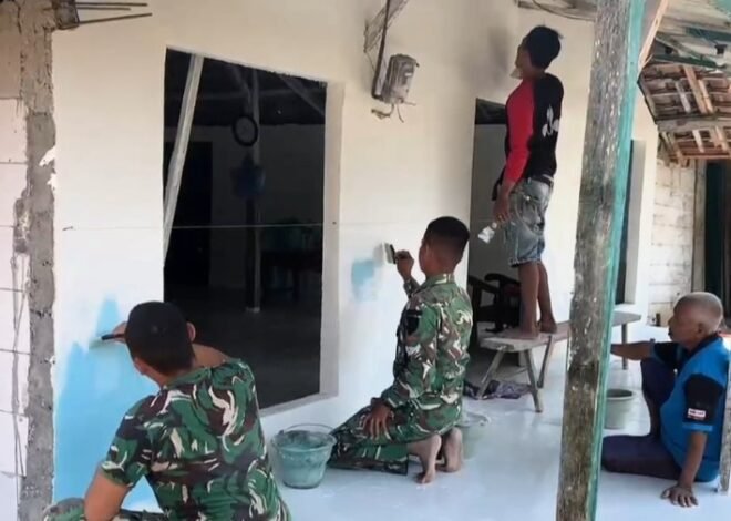Goresan Kuas Pembawa Asa: TMMD 129 Bojonegoro Wujudkan Hunian Nyaman Mbah Samijan