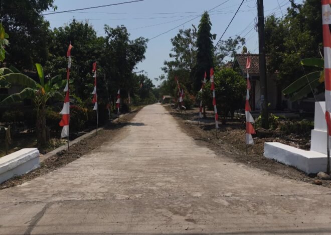 Sasaran Utama TMMD ke-129 Kodim 0620/Kab. Cirebon Tuntas, Jalan Rabat Beton Desa Luwung Kencana Selesai 100%