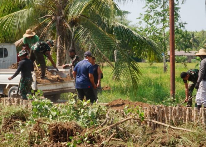 Gotong Royong Satgas TMMD dan Warga, Wujud Nyata Kebersamaan Membangun Desa