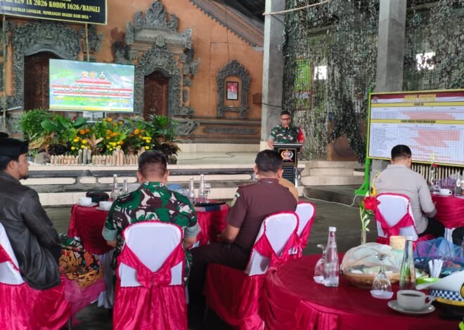 Dansatgas Paparkan Capaian TMMD ke-129 Kodim 1626/Bangli kepada Tim Wasev
