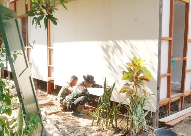 Kerja Bersama, Hasil Nyata: Satgas TMMD dan Warga Bangun Rumah Impian