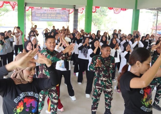 Aksi Seru Senam Line Dance di Bojonegoro Bersama TNI