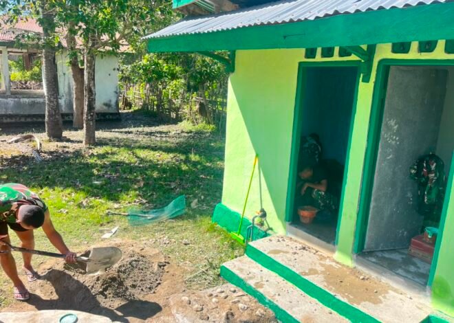 Percepatan Penyelesaian MCK oleh Satgas TMMD Kodim Belu Jelang Penutupan