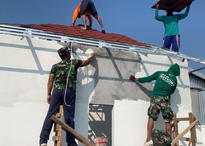 Mengukir Bakti di Tapak Perbatasan: Satgas TMMD 129 Bojonegoro dan Warga Kesongo Menyatu Membangun Rumah Doa