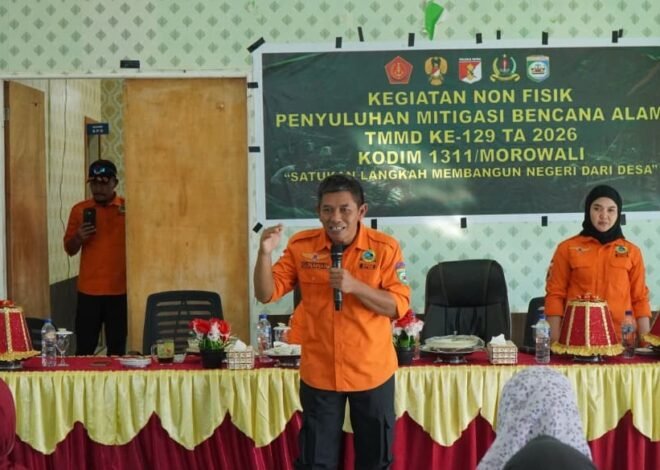 Satgas TMMD Ke-129 Kodim 1311/Morowali Gelar Penyuluhan Mitigasi Bencana untuk Warga