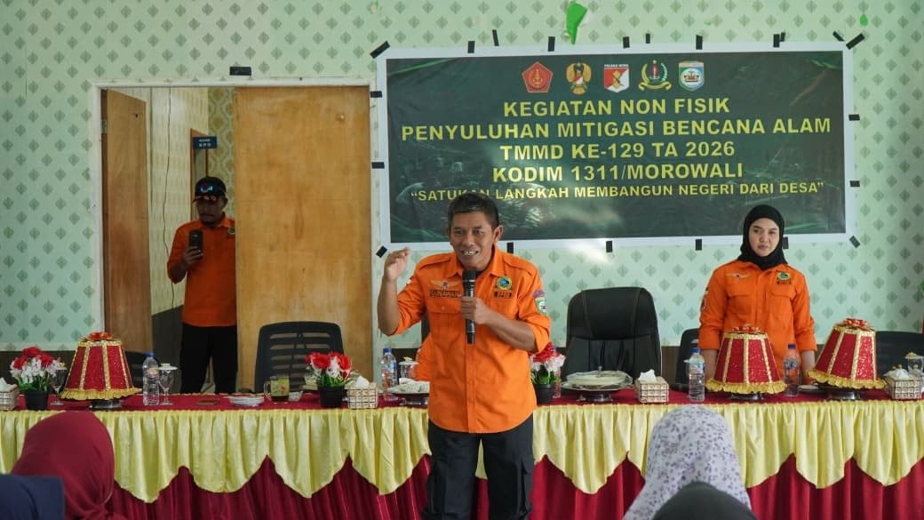 Satgas TMMD Ke-129 Kodim 1311/Morowali Gelar Penyuluhan Mitigasi Bencana untuk Warga