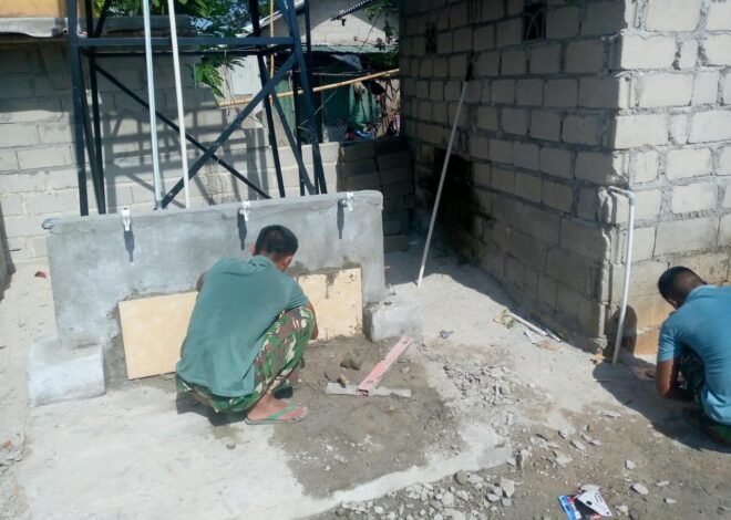 Gotong Royong Tak Pernah Padam, Satgas TMMD 129 Kodim 0413/Bangka Percantik Fasilitas Sumur Bor