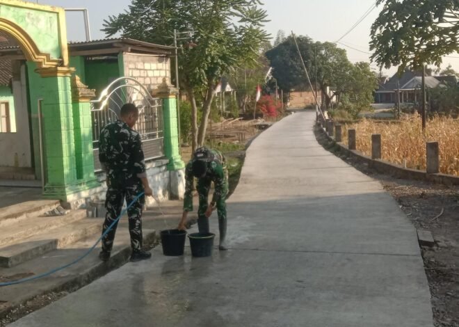 Menjaga Napas Jalan Baru: Dedikasi Satgas TMMD 129 Bojonegoro Merawat Impian Warga Kesongo