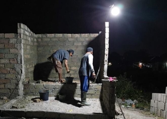 Demi Keamanan Warga, Satgas TMMD 129 Bangka Rela Lembur Tuntaskan Pos Kamling Dusun Pekul