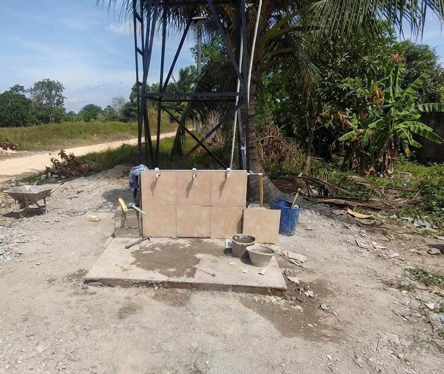 Dari Gotong Royong Lahir Sumber Air, Satgas TMMD 129 Bangka Selesaikan Sumur Bor Dusun Janang