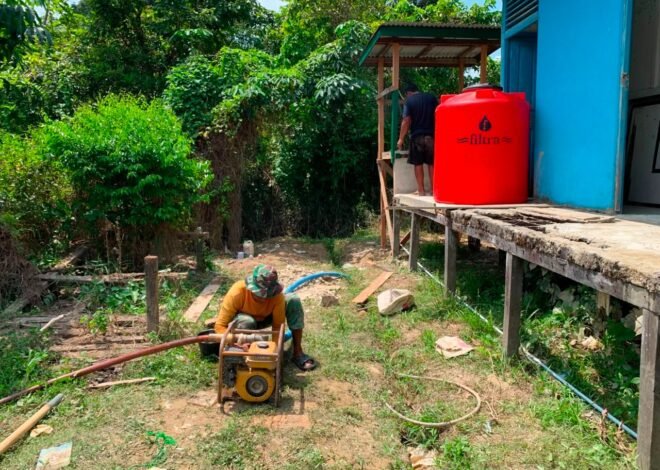 Tahap Finishing Dikebut, Satgas TMMD Pastikan Sumur Bor SMPN 4 Satap Embaloh Hilir Siap Digunakan