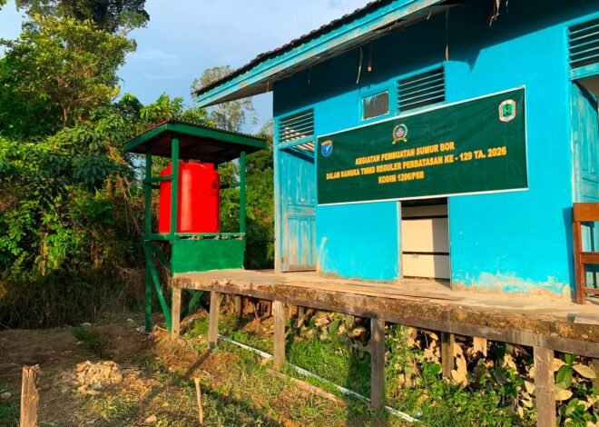 Atasi Keterbatasan Air Bersih, TMMD Kodim 1206/Putussibau Hadirkan Sumur Bor untuk Warga Sekolah