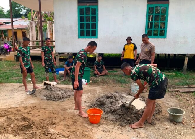 TNI-Polri Turun Langsung, Pembangunan MCK Gereja Santo Fransiskus Xaverius Terus Dikebut