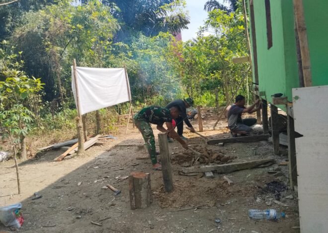 Wajah Baru Rumah Ibu Yustina Atoh Semakin Nyata, Teras RTLH Dikebut Satgas TMMD